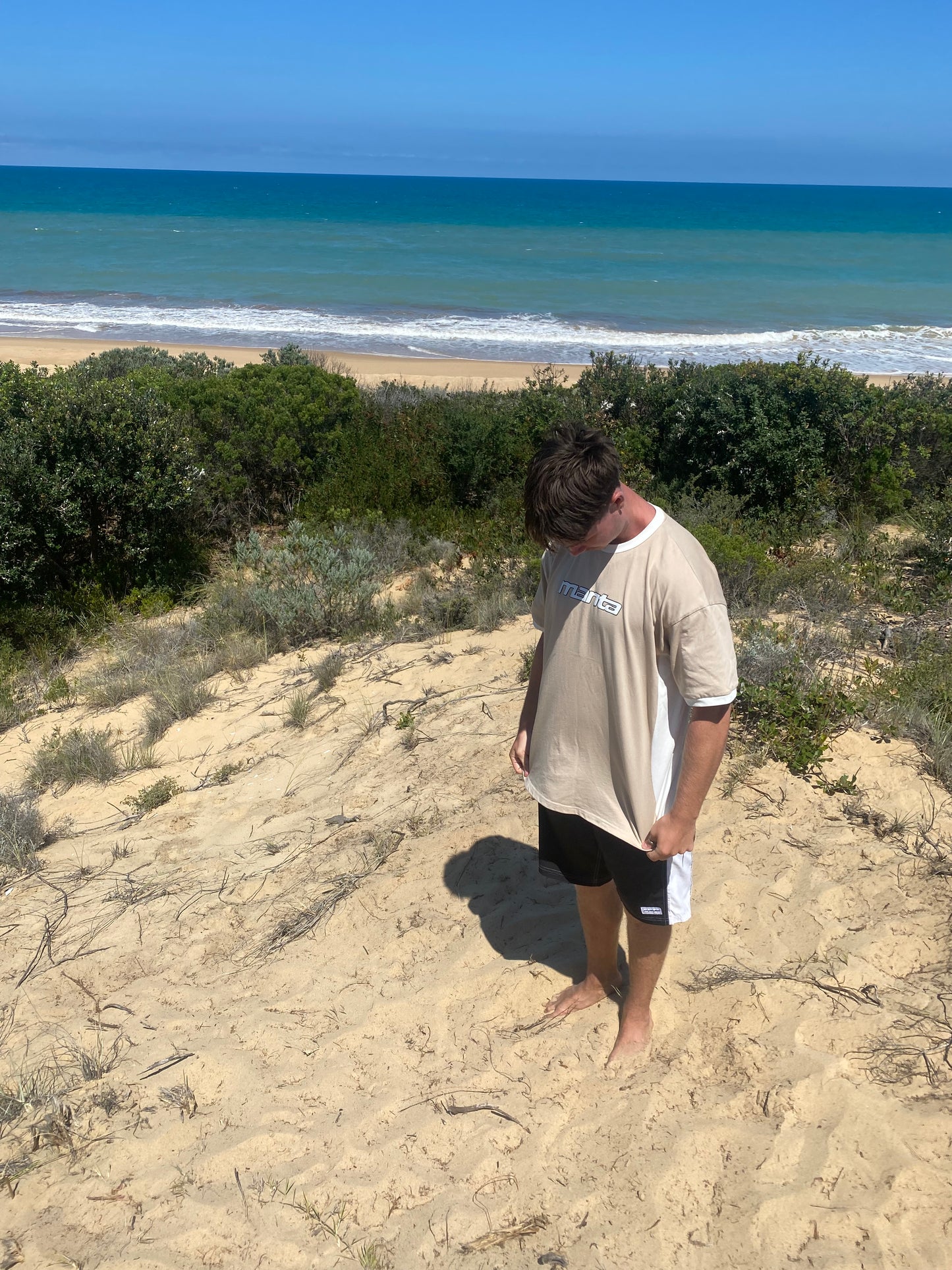 Beige Surf Tee