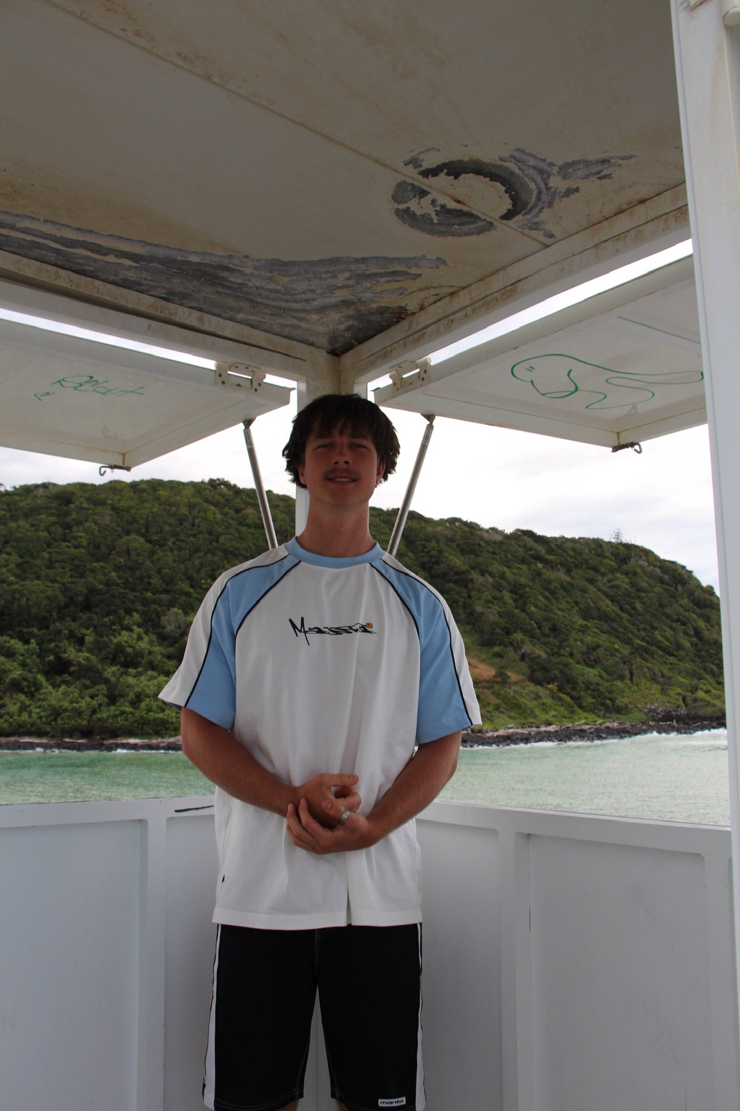 Baby Blue Panel Surf Tee