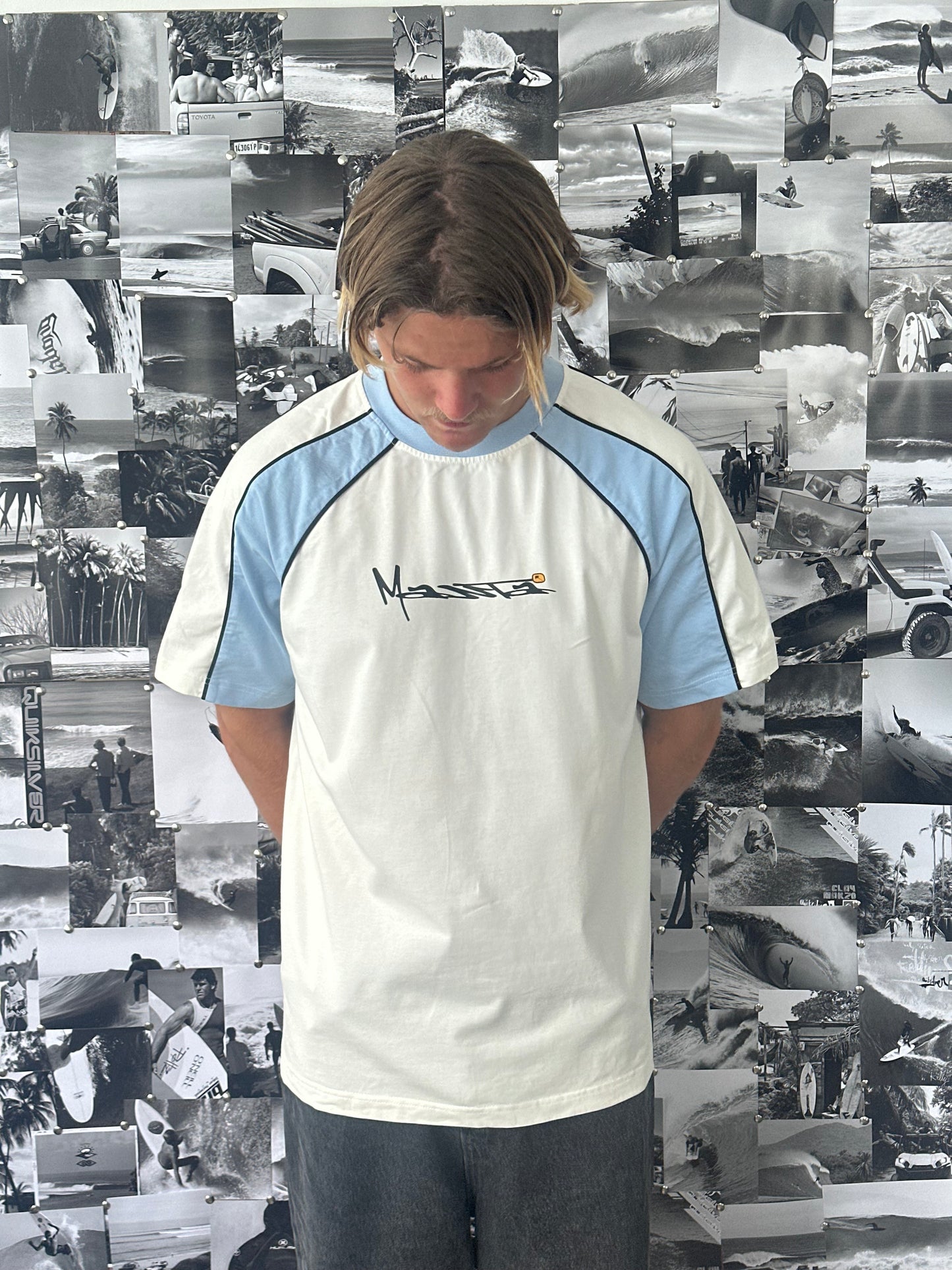 Baby Blue Panel Surf Tee