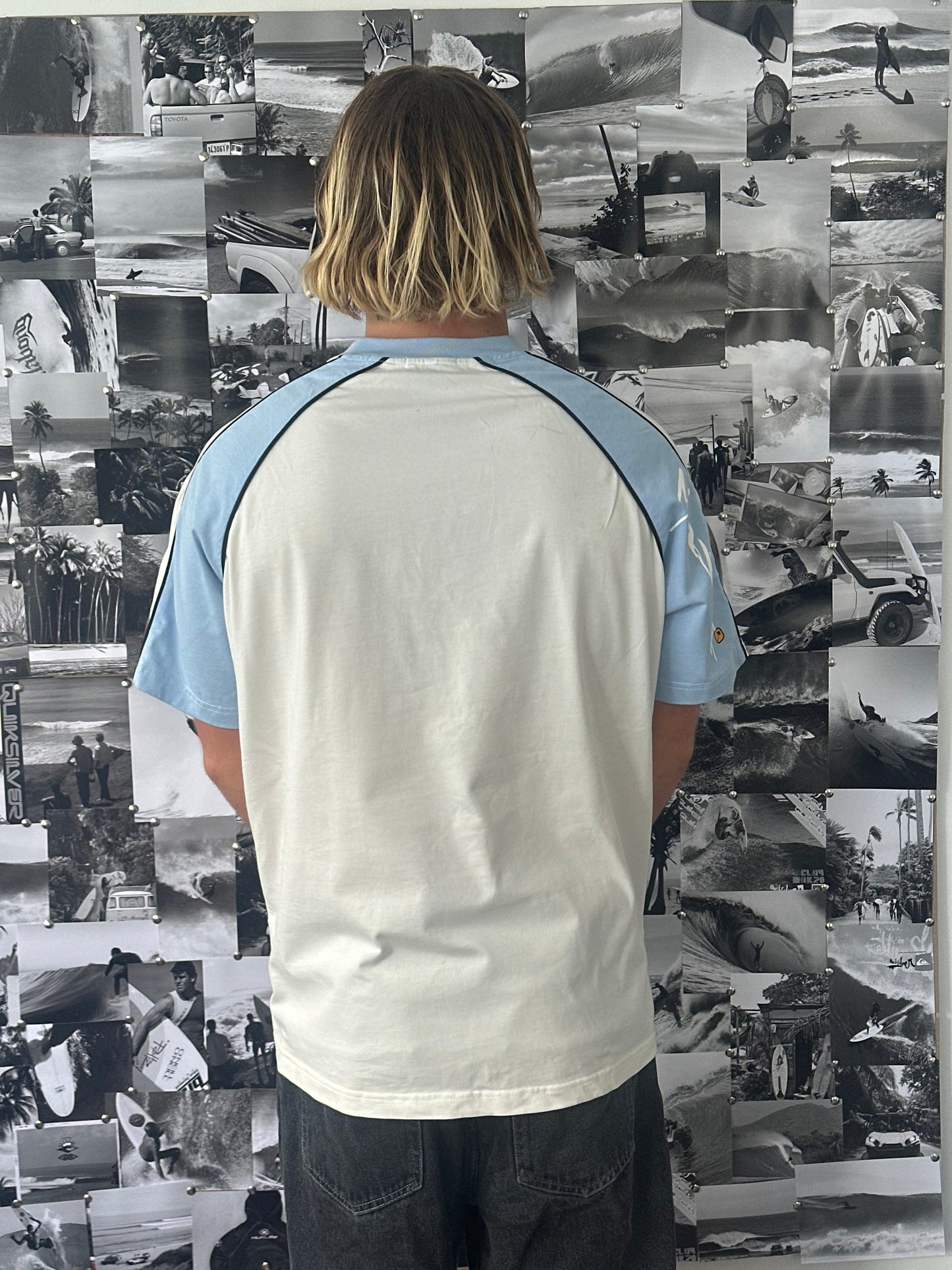Baby Blue Panel Surf Tee